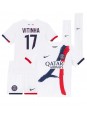 Paris Saint-Germain Vitinha #17 Auswärts Trikotsatz für Kinder 2024-25 Kurzarm (+ Kurze Hosen)